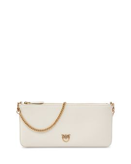 Pinko Pinko Flat Horizontal Vitello Leather Crossbody Clutch