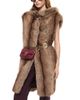 Pinko Pinko Galearis Faux Fur Hooded Long Vest - 1