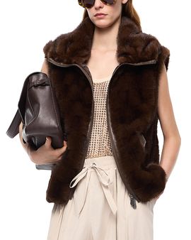 Pinko Pinko Glossina Faux Fur Gilet Vest
