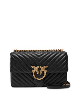Pinko Pinko Love One Classic Quilted Leather Convertible Crossbody