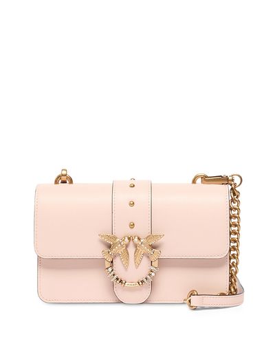 Pinko Pinko Love One Mini New Buckle Leather Crossbody