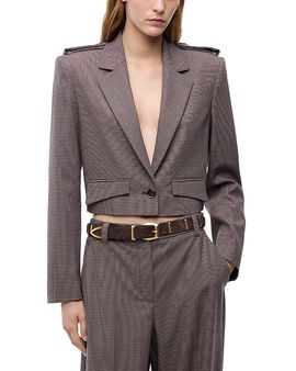 Pinko Pinko Manna Yarn Dyed Cropped Jacket