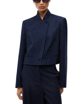 Pinko Pinko Morasca Mandarin Collar Studded Jacket