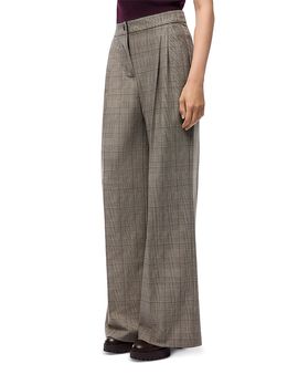 Pinko Pinko Plumeria Pleated Wide Leg Pants