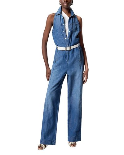 Pinko Pinko Sleeveless Denim Jumpsuit