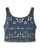Pinko Pinko Thora Laser Cut Denim Top - 1