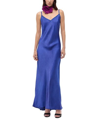 Pinko Pinko Viper Satin Maxi Slip Dress