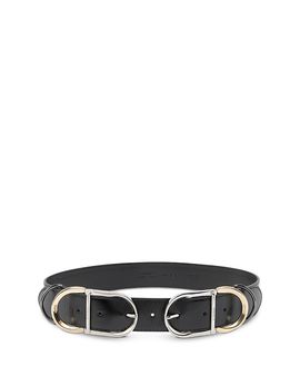 Pinko Pinko Women's Double Buckle Leather Belt