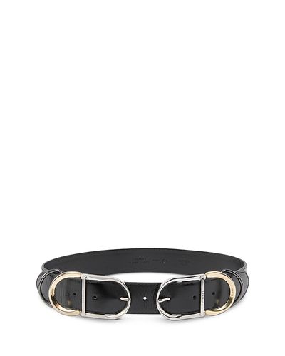Pinko Pinko Women's Double Buckle Leather Belt