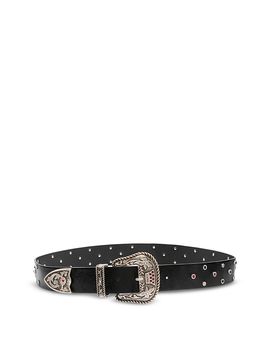 Pinko Pinko Women's Tex Crystal & Leather Waist Belt