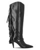 Pinko Pinko Women's Vane 03 Fringed Leather Knee High Boots - 1