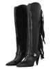 Pinko Pinko Women's Vane 03 Fringed Leather Knee High Boots - 6