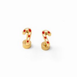 Pip Pop Pip Pop Candy Cane Stud Earrings