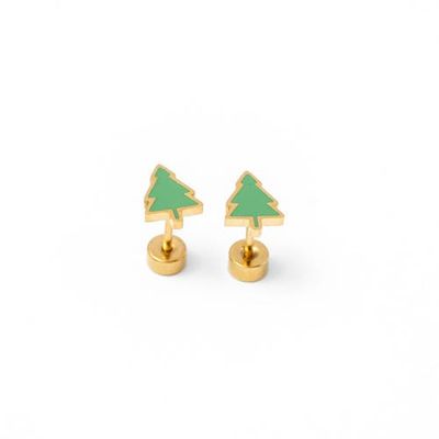 Pip Pop Pip Pop Christmas Tree Stud Earrings