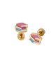 Pip Pop Pip Pop Girls' Book Flatback Stud Hypoallergenic Earrings - 1