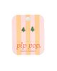 Pip Pop Pip Pop Girls' Christmas Tree Flatback Stud Hypoallergenic Earrings - 4