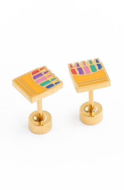 Pip Pop Pip Pop Girls' Crayon Flatback Stud Hypoallergenic Earrings