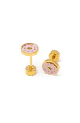 Pip Pop Pip Pop Girls' Donut Flatback Stud Hypoallergenic Earrings