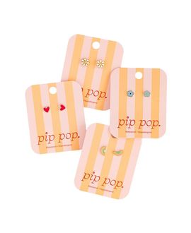 Pip Pop Pip Pop Girls' Enamel Earring Set