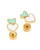 Pip Pop Pip Pop Girls' Heart Stack Flatback Stud Hypoallergenic Earrings - 1