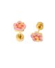 Pip Pop Pip Pop Girls' Hibiscus Flatback Stud Hypoallergenic Earrings - 3