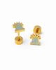Pip Pop Pip Pop Girls' Lady Liberty Flatback Stud Hypoallergenic Earrings - 1