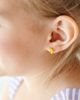 Pip Pop Pip Pop Girls' Lemon Flatback Stud Hypoallergenic Earrings - 3