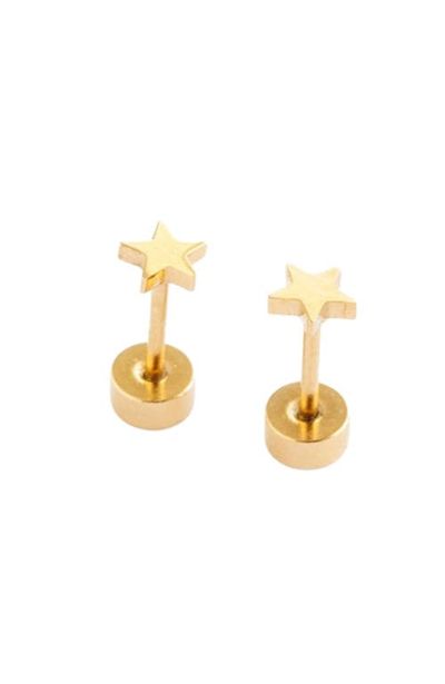 Pip Pop Pip Pop Girls' Mini Star Flatback Stud Hypoallergenic Earrings