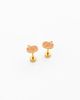 Pip Pop Pip Pop Girls' Pumpkin Flatback Stud Hypoallergenic Earrings - 4