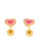 Pip Pop Pip Pop Girls' Radiant Heart Flatback Stud Hypoallergenic Earrings - 1
