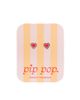 Pip Pop Pip Pop Girls' Radiant Heart Flatback Stud Hypoallergenic Earrings - 4