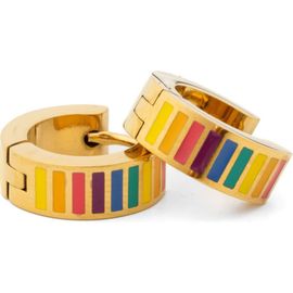 Pip Pop Pip Pop Girls' Rainbow Hoop Hypoallergenic Earrings 