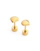 Pip Pop Pip Pop Girls' Seashell Flatback Stud Hypoallergenic Earrings - 1