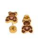 Pip Pop Pip Pop Girls' Teddy Bear Flatback Stud Hypoallergenic Earrings - 1