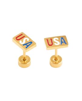 Pip Pop Pip Pop Girls' Usa Stud Earring