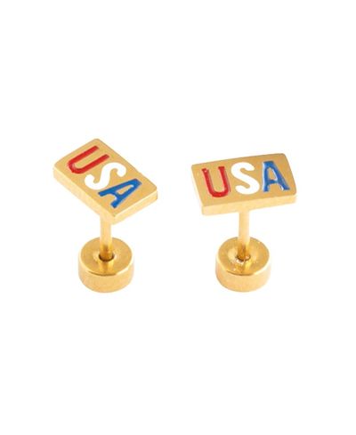 Pip Pop Pip Pop Girls' Usa Stud Earring