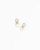 Pip Pop Pip Pop Heart Stack Charm & Turquoise Enamel Hoop Earring Set - 3