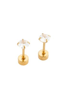 Pip Pop Pip Pop Kids' Diamond Hypoallergenic Flatback Stud Earrings