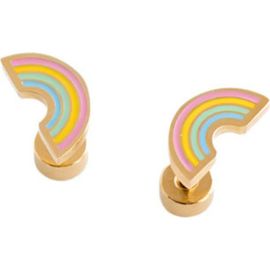 Pip Pop Pip Pop Pastel Rainbow Hypoallergenic Flatback Stud Earrings