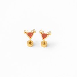 Pip Pop Pip Pop Reindeer Stud Earrings