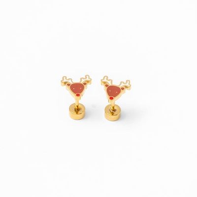 Pip Pop Pip Pop Reindeer Stud Earrings