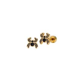 Pip Pop Pip Pop Spider Hypoallergenic Flatback Stud Earrings