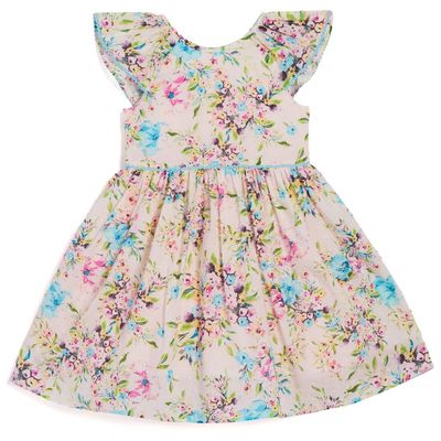 Pippa & Julie Pippa & Julie Floral Print Flutter Sleeve Dress
