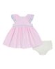 Pippa & Julie Pippa & Julie Gingham Flutter Sleeve Cotton Party Dress with Bloomers - 1