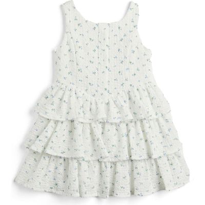 Pippa & Julie Pippa & Julie Kids' Floral Puckered Tiered Party Dress