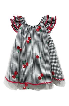 Pippa & Julie Pippa & Julie Kids' Iris Gingham & Cherry Dress