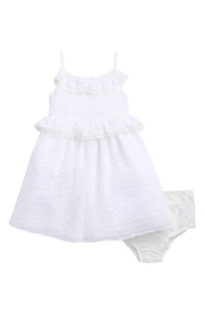 Pippa & Julie Pippa & Julie Kids' Jessie Stripe Ruffle Trim Sheer Peplum Dress