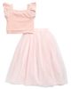 Pippa & Julie Pippa & Julie Kids' Sequin Top & Tulle Maxi Skirt Set - 2
