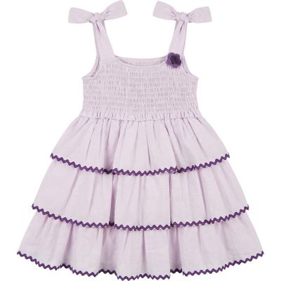 Pippa & Julie Pippa & Julie Kids' Smocked Bodice Tiered Cotton Party Dress