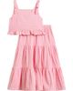 Pippa & Julie Pippa & Julie Kids' Vera Ruffle Gingham Tank & Maxi Skirt Set - 1